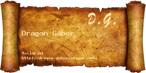 Dragon Gábor névjegykártya